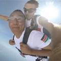 Kenyan minister skydives for tourism