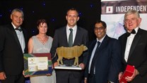 Nic Andrew - head of Nedgroup Investments - accepting the award