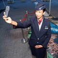 #BAmyValentine British Airways ambassador Salama Detlefsen snaps a selfie with pop-up art of the airline's six most romantic destinations
