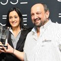 Donna Oosthuyse from the JSE; Praxia Nathanael, Gold Brands Investments CEO, and COO, Stylianos Nathanael at the group’s listing.
Photographer: Martin Rhodes
Image source: