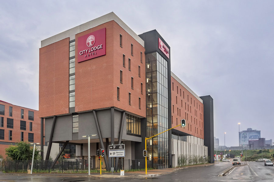 This photograph is of the recently opened City Lodge Hotel Newtown, the 57th hotel in the City Lodge Hotel Group.