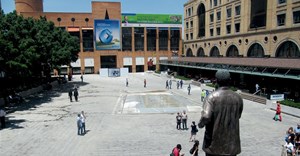 View of Sandton Library from Mandela Statue