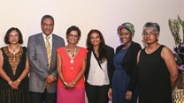 Dr Jas Bhana (3rd from the right) with the 2015/2016 AstraZeneca Pharmaceuticals recipients