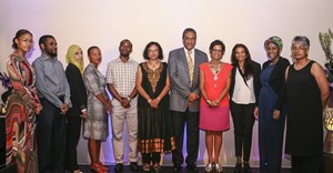 Dr Jas Bhana (3rd from the right) with the 2015/2016 AstraZeneca Pharmaceuticals recipients
