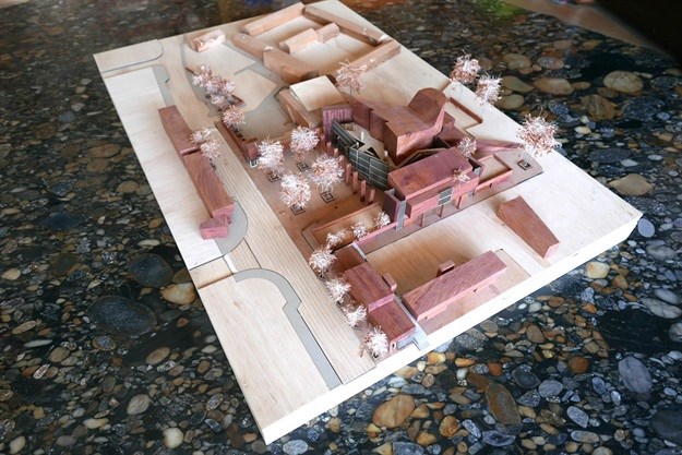 he model of Clint Abraham’s prize-winning design of an FET College in Delft which aims to facilitate diversity and reinforce an emerging high street in this low income area near Cape Town.