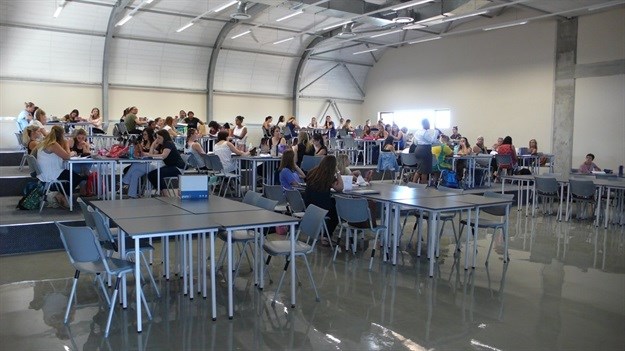 BEd Foundation Phase (Grade R to 3) students attend a lecture in the brand new education building at Nelson Mandela Metropolitan University’s Missionvale Campus. Desks in each of the ultra-modern, airy lecture rooms can be arranged in groups or otherwise, modelling the ideal classroom.<p>Source:
