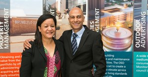 Helen Botes, CEO of Joburg Property Company, with Neil Gopal, CEO of SAPOA.
