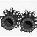 Nano-architects design materials that can work together at very tiny scales, like these interlocking gears made of carbon tubes and benzene molecules.