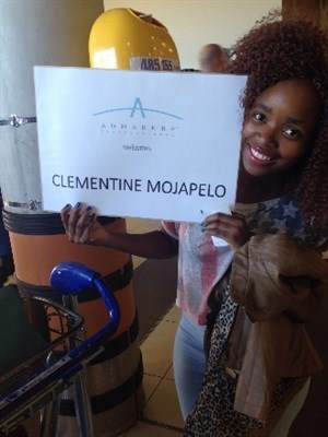 Clementine, getting a warm welcome from AdMakers at the airport