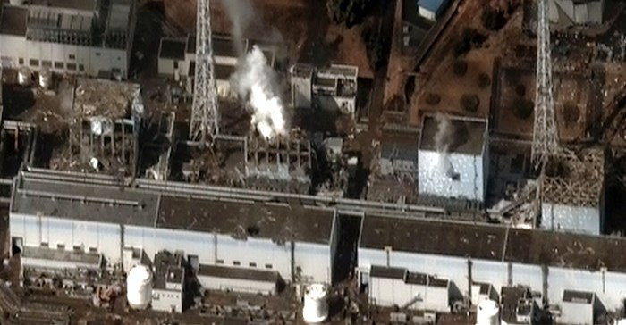 Fukushima nuclear power plant after the 11 March 2011 earthquake. Source: creativecommons.org/Digital Globe