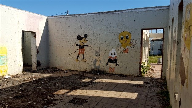 The Nkqubela Crèche in the Kwanomzamo community in Humansdorp was razed in a fire in 2013.