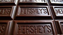 A Hershey's chocolate bar is shown in this photo illustration in Encinitas, California, US in January 2015.
Picture:
