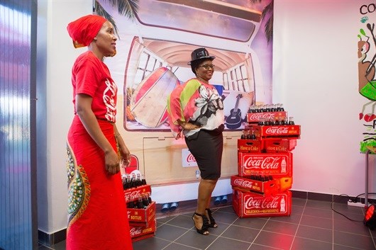 Guests are welcomed to the Coca-Cola Sabco bottling facility in Maputo, Mozambique