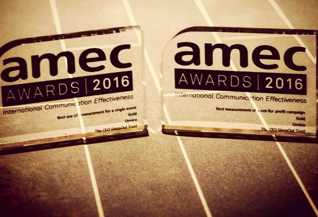Ornico Group's AMEC Awards for their CEO SleepOut campaign measurement