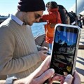 Dozens of people gather to play Pokemon Go in front of the Sydney Opera House, Australia, on Friday.
Picture:
