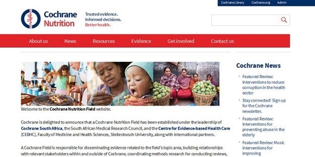 Establishment of Cochrane Nutrition Field in South Africa