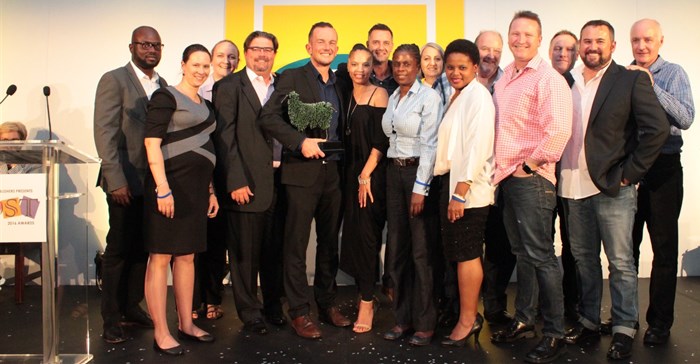 The MediaShop receiving their MOST Media Agency of the Year Award.
