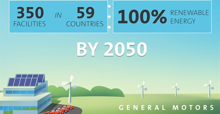 GM vows to run on 100% renewable energy by 2050