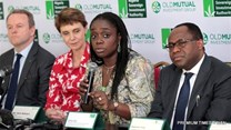 - From left: Chief Investment Officer, Old Mutual Investment Group, Hywei George; Chief Executive Officer of the Group, Diane Radley; Minister of Finance, Kemi Adeosun; and Managing Director/Chief Executive Officer, Nigeria Sovereign Investment Authority (NSIA), Uche Orji, at the agreement-signing ceremony.