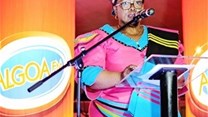 The Eastern Cape MEC of Health, Dr. Pumza Dyantyi, speaking at the launch of the Algoa FM Big Walk for Cancer on Friday, 16 September 2016 at the Algoa FM studio in Port Elizabeth