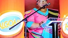 The Eastern Cape MEC of Health, Dr. Pumza Dyantyi, speaking at the launch of the Algoa FM Big Walk for Cancer on Friday, 16 September 2016 at the Algoa FM studio in Port Elizabeth