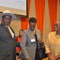 Uganda President Yoweri Museveni, Janet Museveni and Sicily Kariuki of Kenya.