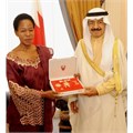 H.R.H Prince Khalifa bin Salman Al Khalifa and Professor Anna Tibaijuka.