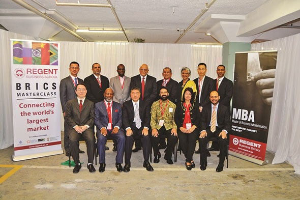 A group photo of some of the members of the BRICS Masterclass dignitaries
