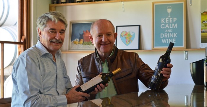 From left: Trevor Strydom (MD of Audacia Wines) and Ernest du Toit (Director of SARC and CEO of Annique)