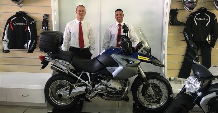 James and Berto of BikeBuyers with BMW GS 1200