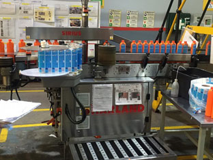 SC Johnson uses the Harland Sirus Lite to apply front, back and wraparound labels onto high-density polyethylene bottles for its detergents.