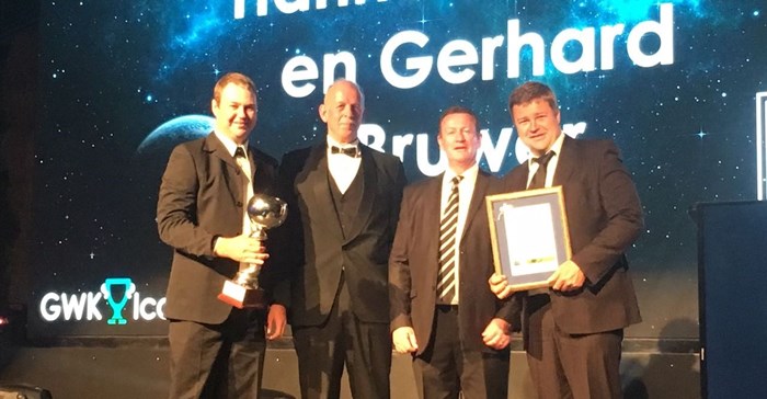 Crop producer of the year presented by Louis Clark, Managing Director of Valley Irrigation and Pieter Spies, Managing Director GWK Group