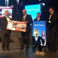 Macsteel: Supplier of the year, accepted by Tony Shalovsky presented by Callei van der Merwe of Astra Travel and Pieter Spies, Managing Director GWK Group