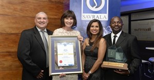 Robert Wright – regional after sales manager for the Volkswagen brand; Carla Wentzel – general manager: sales and marketing for the Volkswagen brand; Loshini Pillay – manager: national key accounts for the Volkswagen brand and Stanley Netshituka – manager: national special markets for the Volkswagen brand with SAVRALA awards.
