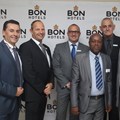 BON Hotels International West Africa Directors and Management Bernard Cassar, Grant Gillis, Guy Stehlik, Paul Umoh, Pieter Bekker and Otto Stehlik at BON Hotel Stratton Asokoro.