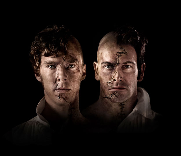 Benedict Cumberbatch and Jonny Lee Miller in Frankenstein