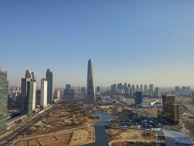 Songdo City from G-Tower. ,