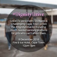 Local celeb launches #DignityDrive to collect sanitary products for young girls