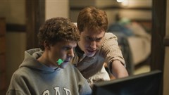 Joseph Mazzello and Jesse Eisenberg in The Social Network (2010): women are rarely depicted in such roles on screen. Columbia Pictures