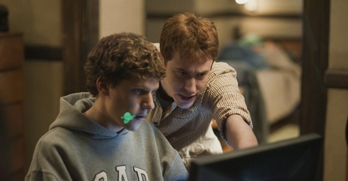 Joseph Mazzello and Jesse Eisenberg in The Social Network (2010): women are rarely depicted in such roles on screen. Columbia Pictures