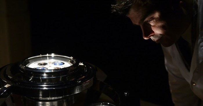 A man looks at a Montblanc watch, part of Switzerland-based luxury goods holding company Richemont.<p>Picture: