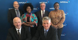 Top (from left to right): Herman van Laar (Managing Director of Contract Bus Services Division at Imperial Logistics), Siphiwe Madiba-Vara (Chief People Officer, Human Resources at Imperial Logistics), Willem Spangenberg (Attorney for Interstate Bus Lines), Sibongile Zikalala (Transformation Director at Imperial Logistics). Bottom (from left to right): Gregory Hocking (Financial Director at Imperial Logistics South Africa), Christo du Plessis (Chief Operation Officer at Interstate Bus Lines)