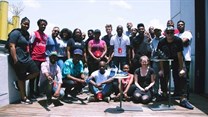 Nike SA team with SA's creative young minds at the Sock Dart Creative Hub Braamfontein