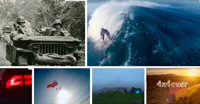 Screengrabs from the Jeep ad.