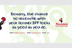 Nando's SA invites local bigwigs to put all beef aside on Reconciliation Day