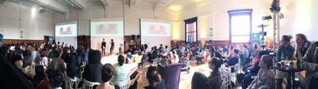 A scene from Open Design's CreativeMornings session.