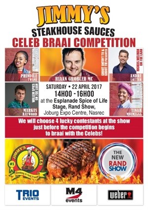 Braai with the stars, at the Rand Show's celebrity braai competitions