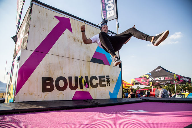 The BOUNCE Vibe Tribe is turning up the vibes at the Rand Show, with a crazy, energetic, bounce-spectacular on the BOUNCE trampoline rig. 14-17 and 22-23 April 2017, at Nasrec.