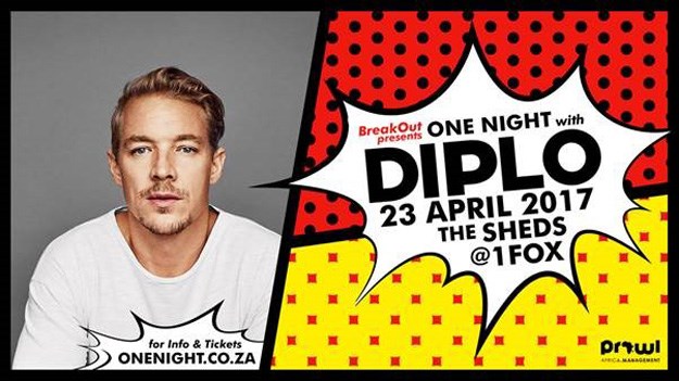 See Diplo in Johannesburg for one night only
