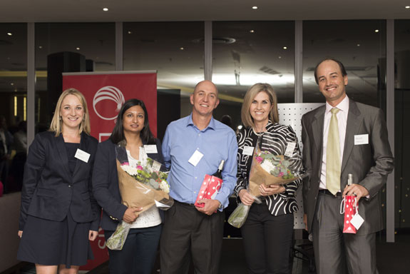 L-R: Kate Staude of LexisNexis South Africa, with the authors of A Practical Guide To The South African Competition Act Second Edition, Marylla Govender, Daryl Dingley, Minette Neuhoff and Martin Versfeld.